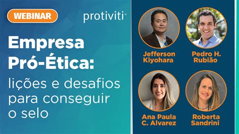 Webinar Empresa Pró Ética lições e desafios para obter o selo