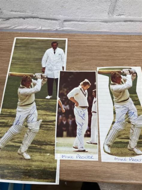 SOUTH AFRICAN TEST Cricketer Mike Proctor Autographs £2.99 - PicClick UK