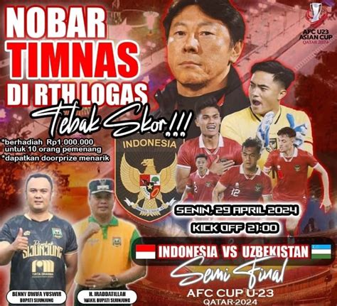 Pemkab Sijunjung Gelar Nobar Di Rth Simpang Logas