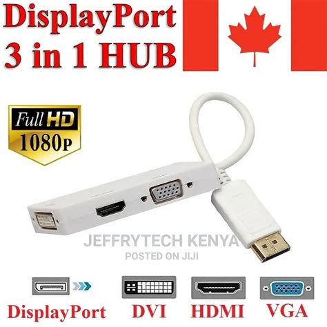 Display Port To Hdmi Vga Dvi Adapter Converter Thunderbolt D In Nairobi