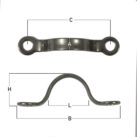 Kötélvezető inox 38 x 11 mm Vasalatok veretek fémáruk