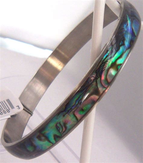 Paua Shell Abalone Nature S Bangle Bracelet Mm Wheeler Mfg Bgb