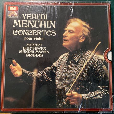 Concertos Pour Violon Mozart Beethoven Mendelssohn Brahms Yehudi