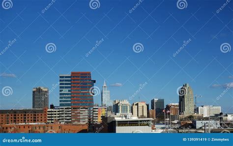 Raleigh North Carolina Downtown Skyline Stock Image - Image of city ...