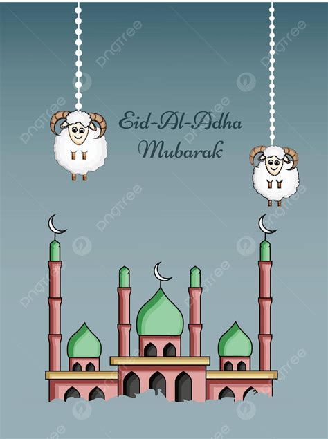 Muslim Festival Eid Al Adha Mubarak Background Vector Lantern Design