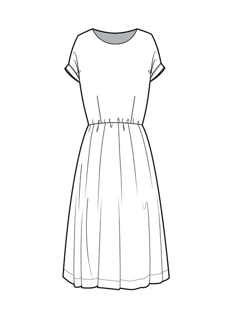 Cotton Midi Dress Clothes Design Dress Sketches Fashion Design