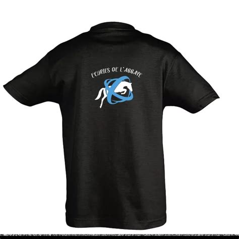 Tshirt Enfant Noir Ecurie De L Abbaye Mascotte Clothing