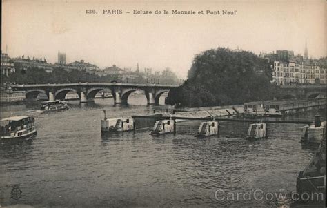 Ecluse De La Monnaie Et Pont Neuf Paris France Postcard