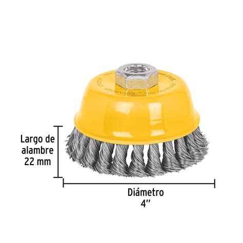 Ficha Tecnica Carda Copa 4 Alambre Trenzado Grueso Eje 5 8 11 Pretul