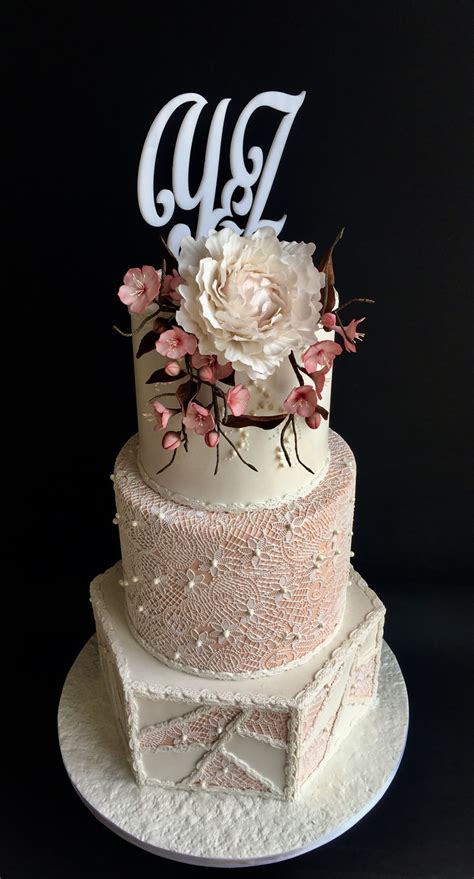 Cherry Blossom Wedding Cake - CakeCentral.com