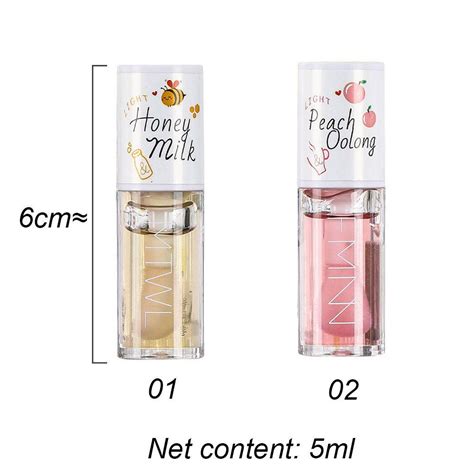 Cheap Kawaii Honey Peach Lip Oil Long Lasting Non Sticky Repair