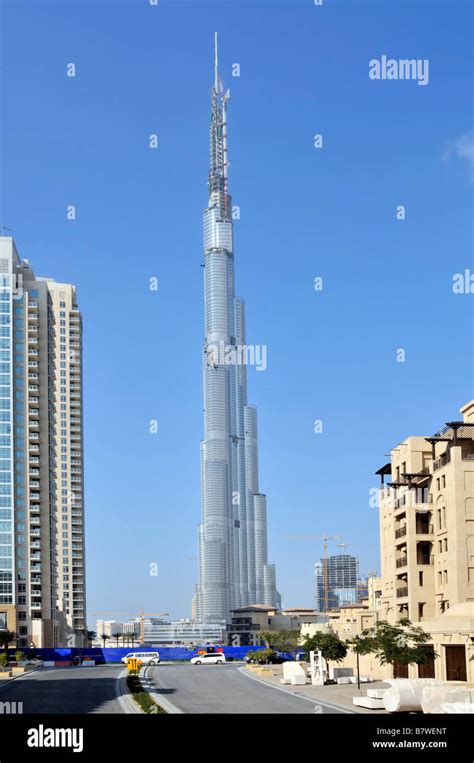 Der Burj Khalifa Tower Modernes Wahrzeichen Stahlbeton Wolkenkratzer