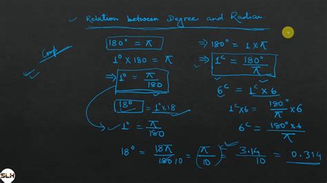 Relation between Degree and Radian - YouTube