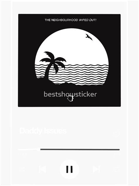 "Daddy Issues Song Plaque Drawing" Sticker by bestshowsticker | Redbubble