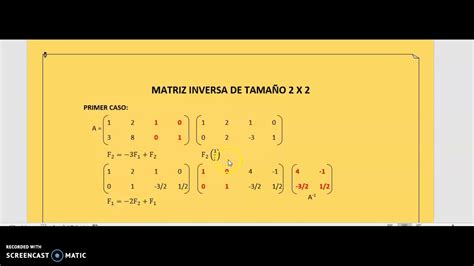 Matriz Inversa X Caso Youtube