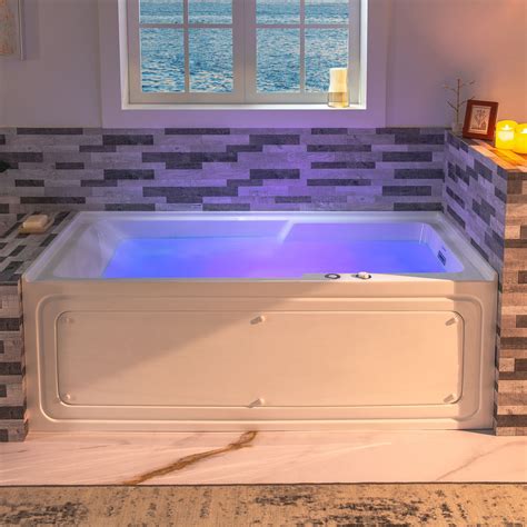 WoodBridge 60'' x 30'' Freestanding Whirlpool Acrylic Bathtub & Reviews ...