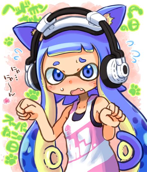 Inkling Inkling Girl And Headphone Chan Splatoon And 1 More Drawn