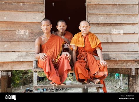 Buddhist Monks In Cambodia Stock Photo Alamy