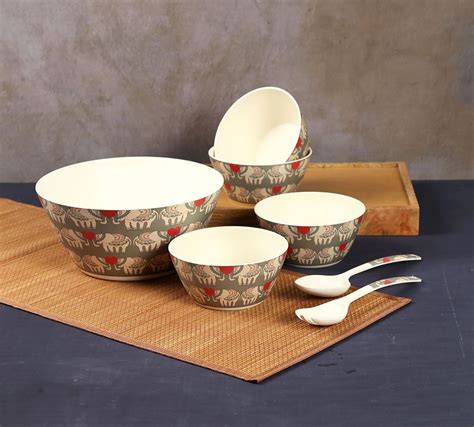 Buy bamboo salad bowl sets online | India Circus