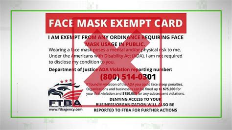 Verify Viral Face Mask Exempt Card Is Fraudulent