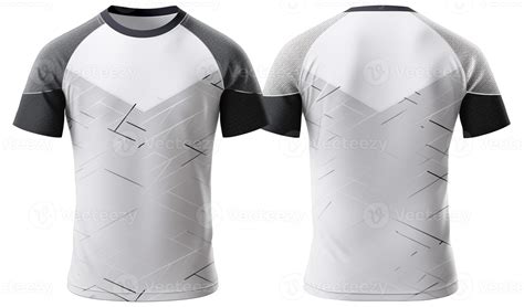 white and black sports jersey mockup, front and back view, 22896323 Stock Photo at Vecteezy