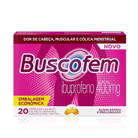 O Que Tomar Para Colica - Buscofem 400Mg Com 20 Cápsulas Moles | Remedio de colica, Cólica, Caixa ...
