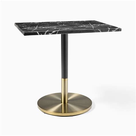 Orbit Faux Marble Restaurant Table Rectangle West Elm