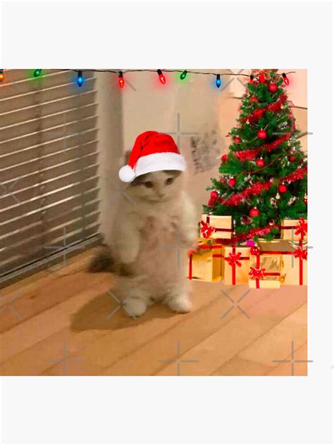 "christmas cat meme" Sticker by valwerty | Redbubble