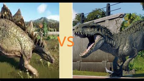 Stegozaur Vs Indominus Rex Youtube