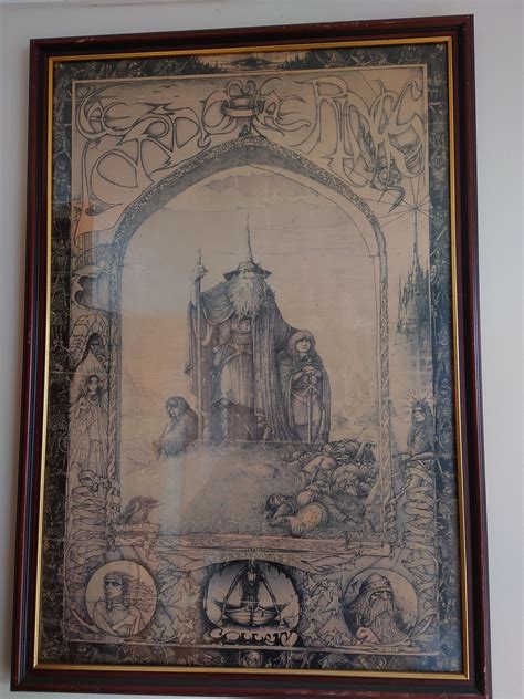 My LOTR framed poster from the 1970's...or, my precious for short! : r/lotr