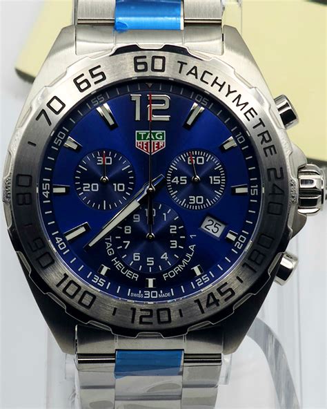 TAG Heuer Formula 1 Chronograph 43MM Quartz Blue Dial Steel Bracelet ...