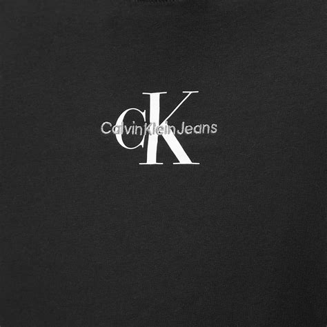 Calvin Klein Monologo Regular T Shirt Ck Black End Uk