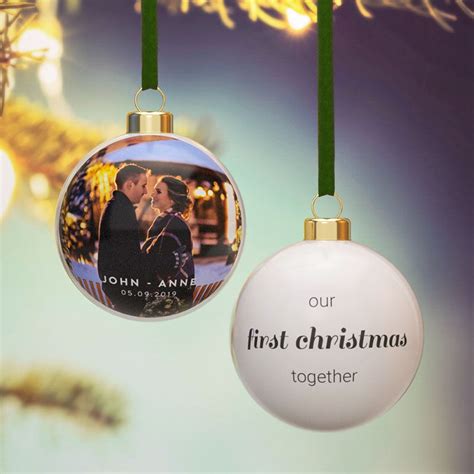 Personalized Christmas Baubles. Custom Christmas Ball Ornament