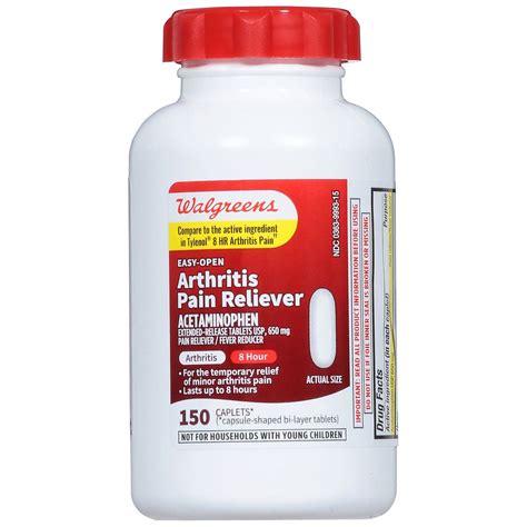 Walgreens Arthritis Pain Reliever Acetaminophen 650mg Caplet | Walgreens