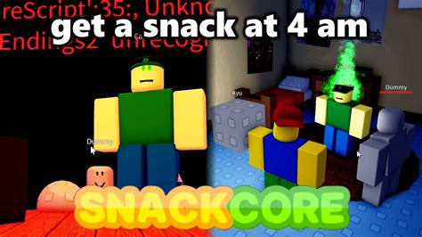 get a snack at 4 am: SNACKCORE - All Endings - Roblox - YouTube