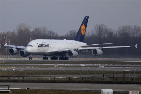 Lufthansa A Plane Doing Taxi On Runway Editorial Image Image Of