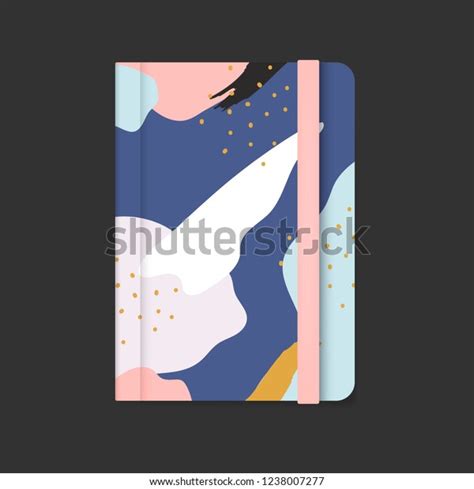 Colorful Memphis Design Notebook Cover Vector Stock Vector Royalty