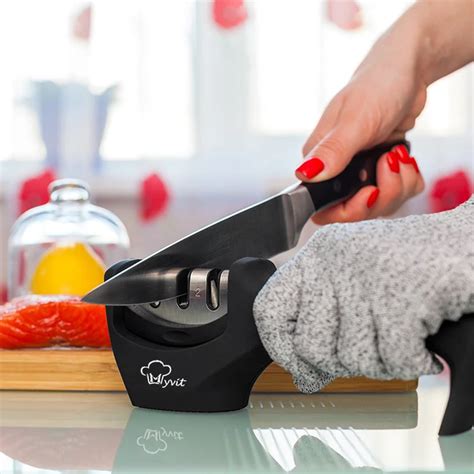 Knife Sharpener Stages Professional Kitchen Sharpening Stone Grinder