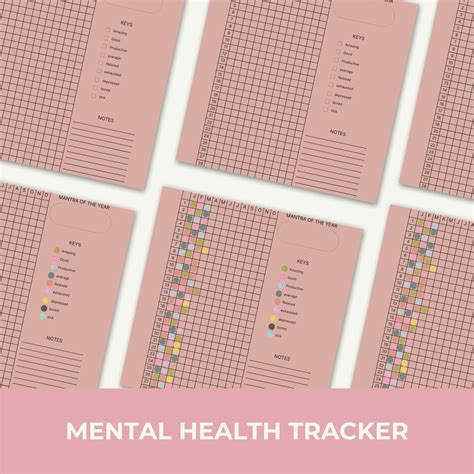 Mental Health Tracker A4 Journal Page Printable Tracker Habit Tracker Anxiety Tracker Depression