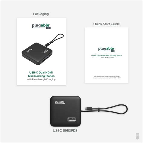 Plugable Usb C Dual Hdmi Docking Station 100w Pass Through Charging Plugable Technologies