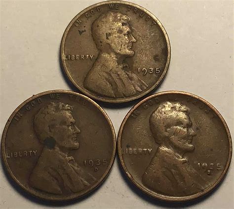 1935 Wheat Penny Value: are “D”, “S”, No mint mark worth money?