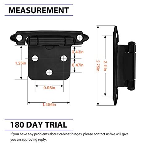 Homdiy Pairs Units Black Cabinet Hinge Self Closing Kitchen