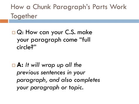 Writing Chunk Paragraphs Ppt Download