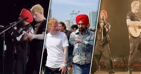 Video Ed Sheeran Performs With Diljit Dosanjh At Live Concert In