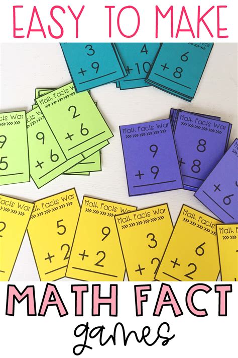 Three Easy To Make Math Facts Games Teaching With Kaylee B