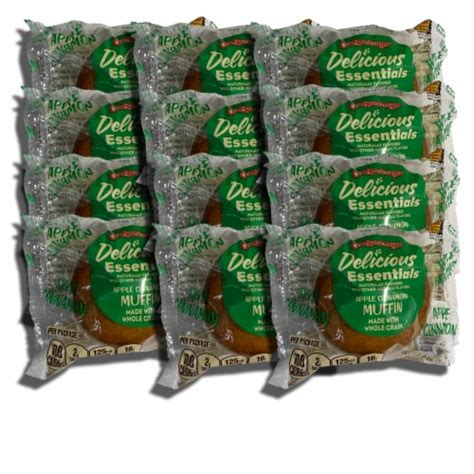 Delicious Essentials Apple Cinnamon Muffins Individually Wrapped Baked