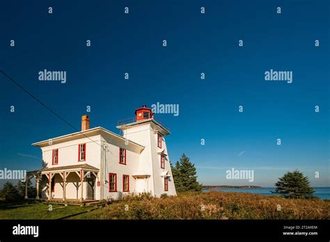 Blockhouse Point Light Rocky Point Prince Edward Island CAN Stock