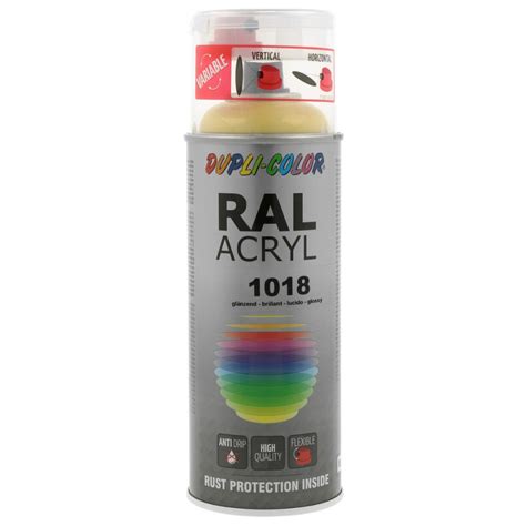 DUPLI COLOR RAL 1018 Zinkgelb Glanz 400 Ml Glanz 400 Ml RAL 1018