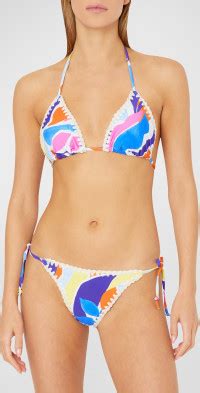 Milly Cabana Floral Applique Triangle Bikini Top