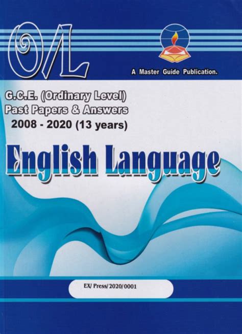 Master Guide O L English Language 2008 2020 Past Papers Answers